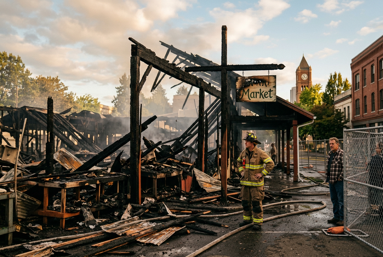 Devastating Fire Destroys Oregon's Oldest Farmers Market