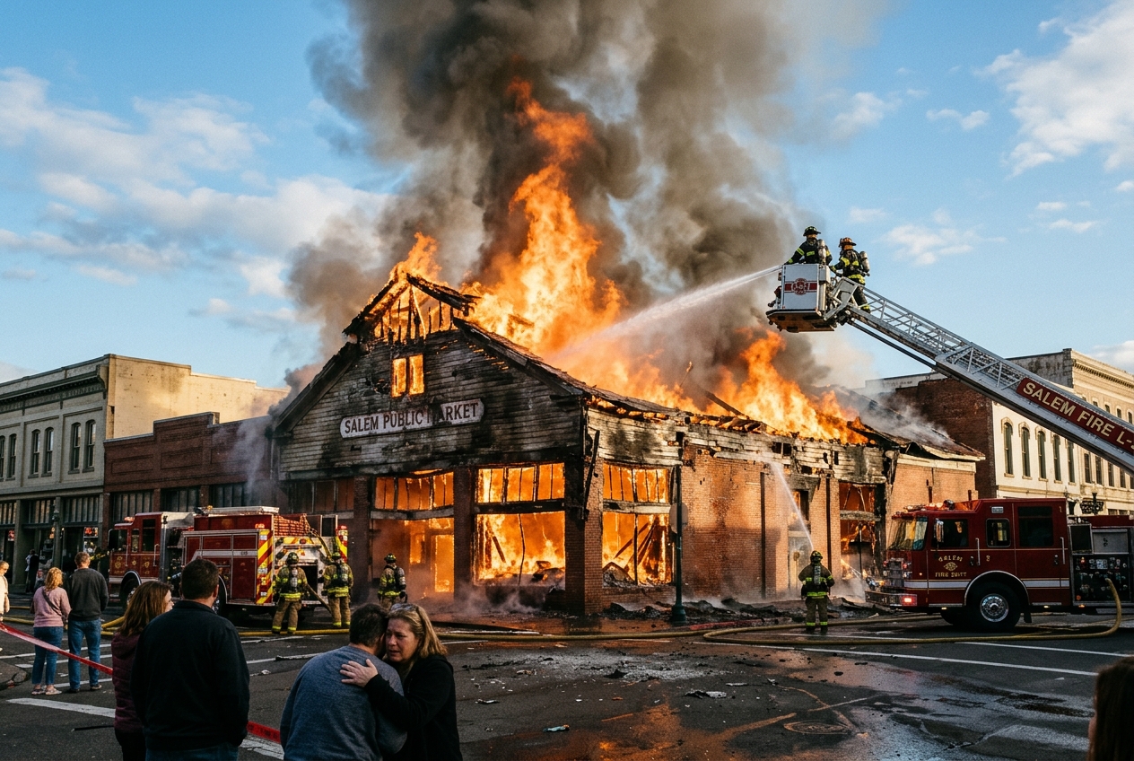 Fire hits historic market, Halloween candy awaits 🎃